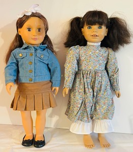lot 730C image: DR - Set of 2 18-Inch Dolls Battat and Heidi Ott with Outfits