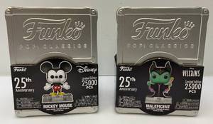 lot 2 image: 25th Aniversary FUNKO Pop Disney Limited Editions 125000 Including Mickey Mouse And Villains MALEFICENT (NIB)