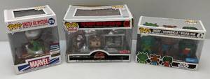 lot 3 image: Misc. Collectible FUNKO Pops Including Jurassic Park, Star Wars & Marvel (NIB)