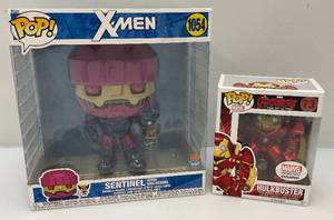 lot 32 image: Misc. Collectible MARVEL FUNKO Pops Including Sentinel & More (NIB)