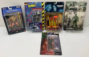 lot 34 image: Misc. Collectible Action Figures Including Matrix, X- Men And More (NOC)