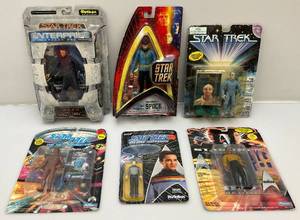 lot 50 image: Misc. STAR TREK Action Figures (NIP) Some Old Stock