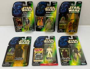 lot 109 image: Misc. STAR WARS Power Of The Force  Action Figures (NOC) Some Bubbles Yellowed