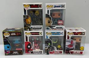 lot 128 image: Misc. FUNKO Pop Collectible Figures Including Ant-Man & more (NIB)