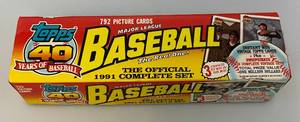 lot 193 image: TOPPS 1991 Baseball Card Set (Open Box)