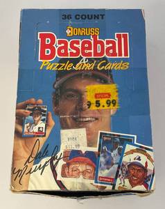 lot 194 image: 1988 DONRUSS Baseball Wax Packs 36 Count Pack