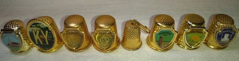 lot 175 image: 8 Souvenir and Anniversary Thimbles