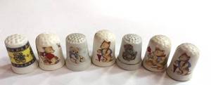 lot 235 image: 7 Teddy Bear Thimbles