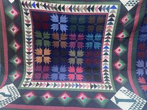lot 6 image: Amazing Mix of Styles Quilt Handstitched Queen 84 X 100