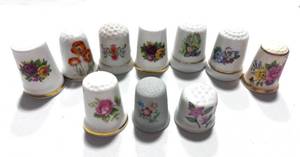 lot 184 image: 10 Misc. Flower Thimbles
