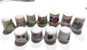 lot 186 image: 11 Misc. Flower Thimbles