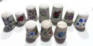 lot 187 image: 10 Misc. Flower Thimbles