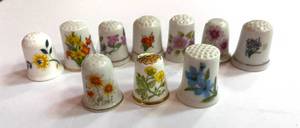 lot 169 image: 10 Misc. Flower Thimbles