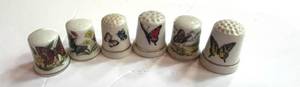 lot 161 image: 6 Butterfly Thimbles