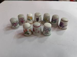 lot 201 image: 10 Misc. Flower Thimbles