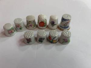 lot 202 image: 10 Misc. Flower Thimbles