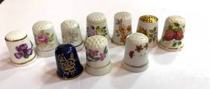 lot 213 image: 10 Misc. Flower Thimbles