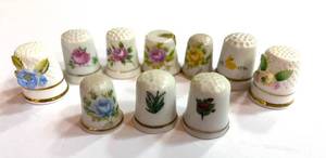 lot 215 image: 10 Misc. Flower Thimbles