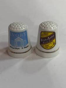lot 5 image: Ivory Soap and BonAmi Advertising Thimbles