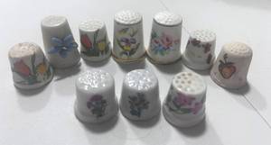 lot 210 image: 10 Misc. Flower Thimbles