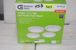lot 18 image: 4 pack 11 inch Low profile flush mount