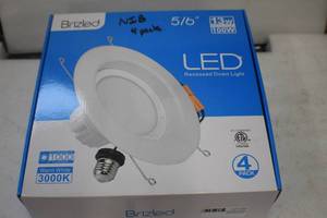 lot 23 image: 4 pack 5-6 LED Recessed Down Light