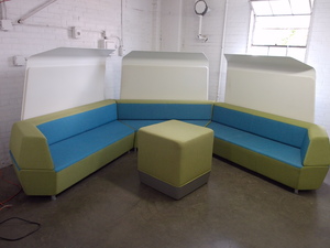lot 1 image: Blue & Green Sectional