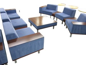 lot 20 image: Jasper Blue 6 Seat Guest Seating with Table