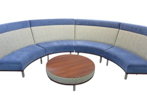 lot 21 image: Jasper Curved Guest Seating & Table