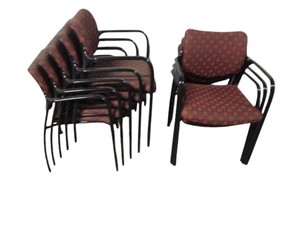 lot 54 image: 8 Herman Miller Stacking Chairs
