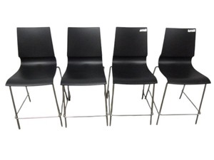 lot 55 image: 4 Black Stools