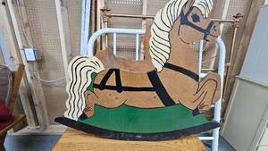 lot 19A image: Wood Rocking Horse Rocker