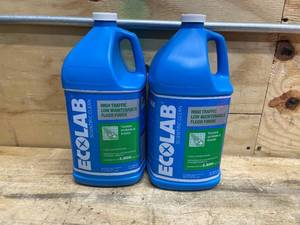 lot 83 image: Lot of 2 - ECOLAB 1 Gal. High Traffic Low Maintenance Non Slip Floor Finish