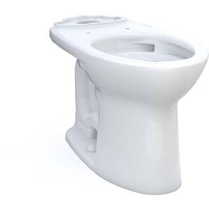 lot 93 image: TOTO Drake Elongated Universal Height TORNADO FLUSH Toilet Bowl with CEFIONTECT, Cotton White - C776CEFG#01