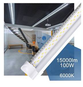 lot 34 image: ONLYLUX 8ft LED Shop Light, 8 100W 15000lm 6000K (10 Pack), 8 Foot Linkable led Shop Lights with Plug Fixture for Garage Workshop, T8 LED Tube Lights, High Output