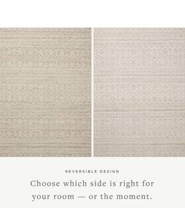 lot 35 image: LOLOI Angela Rose Rivers Collection RIV-03 SandIvory 7-9 x 9-9 Reversible Area Rug