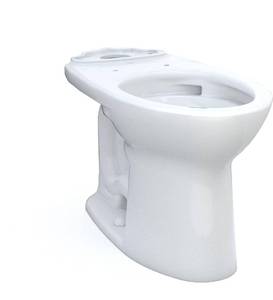 lot 94 image: TOTO Drake Elongated Universal Height TORNADO FLUSH Toilet Bowl with CEFIONTECT, Cotton White - C776CEFG#01