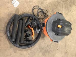 lot 22 image: RIDGID 6 Gal. 3.5 Peak HP NXT Shop Vacuum Wet Dry Vac with General Debris Filter, Locking Hose and Attachments HD06001 Customer Returns See Pictures