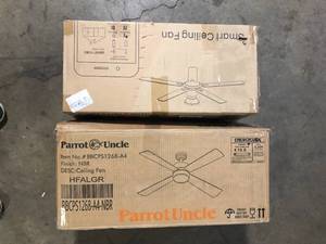 lot 37 image: Lot of Assorted Light Ceiling Fans For Parts  Various Models and Conditions   Customer Returns See Pictures