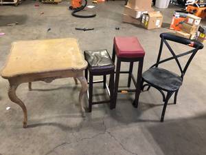 lot 52 image: Lot of Assorted Chairs and Table Various Models and Conditions  Customer Returns See Pictures