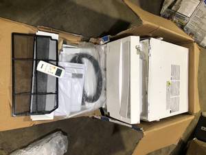 lot 63 image: Danby 12000 BTU 115-Volt 550 sq.ft. Window Air Conditioner with Wi-Fi and Remote in White Damaged   Customer Returns See Pictures