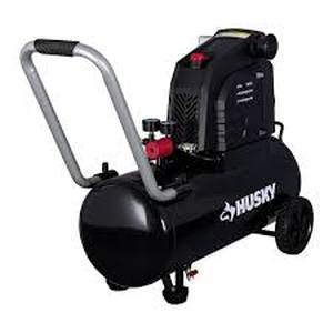 lot 3 image: Husky 8 Gal. 150 PSI Portable Electric Oil-Free Horizontal Hotdog Air Compressor with Rubber Wheels and 1-Quick Coupler   Customer Returns See Pictures