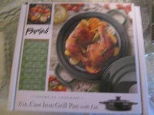 lot 19 image: Parini Cookware 8in cast iron grill...