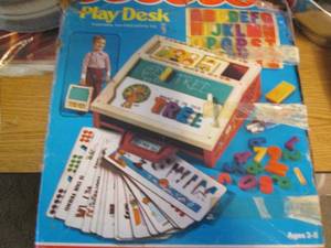 lot 48 image: Vintage Fisher Price Toys Play Desk...