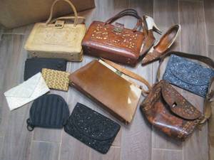 lot 51 image: Vintage hand tooled saddle leather ...
