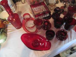 lot 95 image: Depression era Ruby and sunburst de...