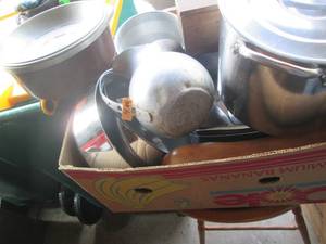 lot 98 image: Collection of vintage Cookware, met...