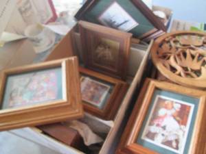 lot 110 image: Large collection of small wood fram...