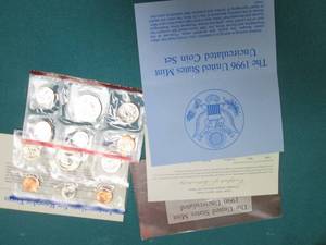 lot 312 image: 1996 Uncirculated  Coin Set