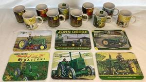lot 62 image: John Deere Kitchen Collection of 11 Mugs and 6 Trivets